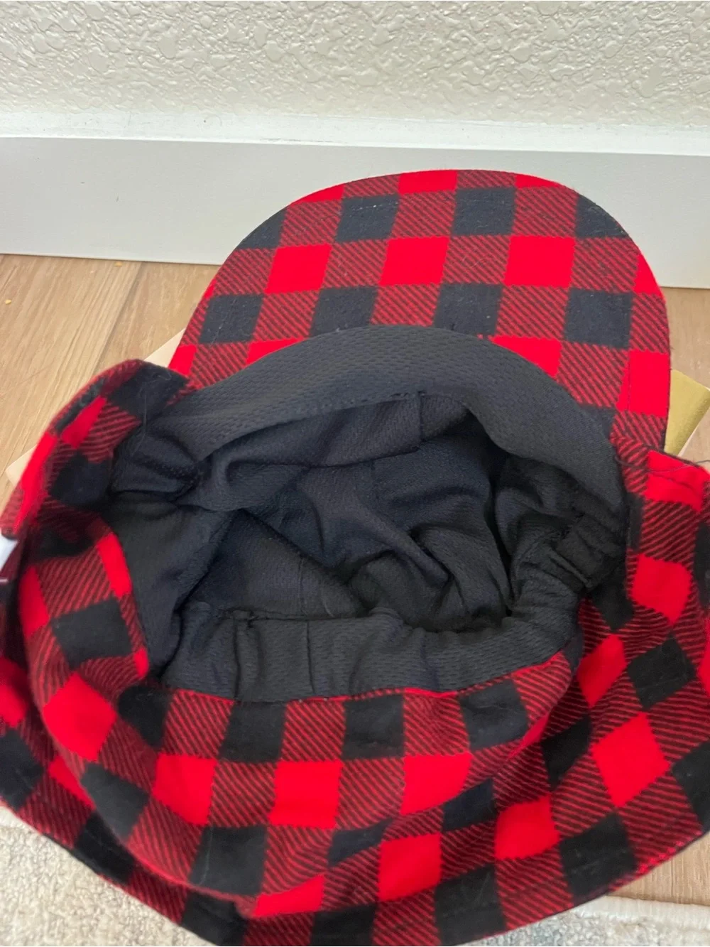 George Hats Red + Black Buffalo Plaid Toddler Cap with Ear Flaps
